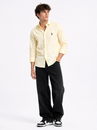 50’s Cut Cotton OxFord Lemon Shirt
